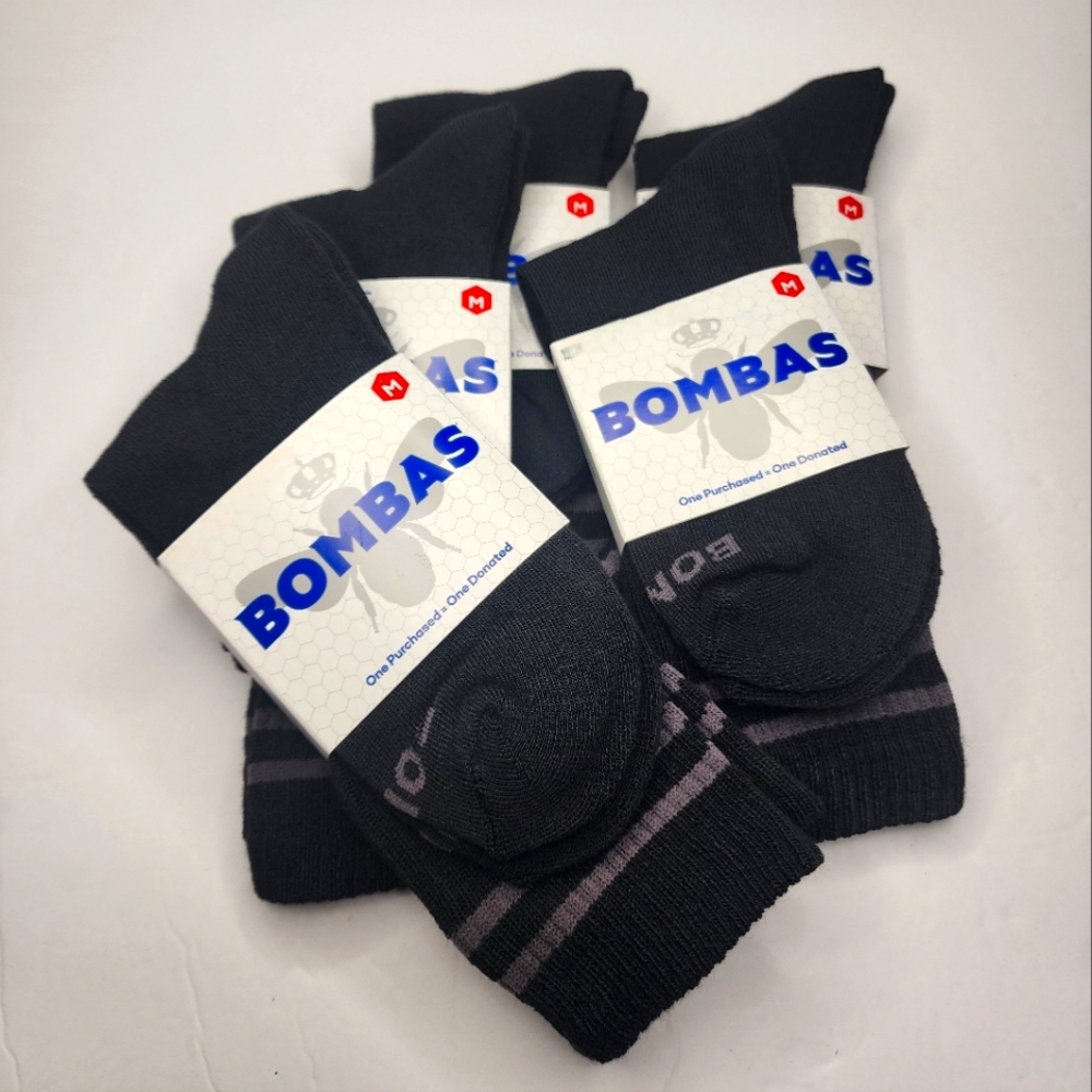 BOMBAS Unisex Calf Socks - 5 Pairs, Medium (Men's 6-9, Women's 8-10.5)